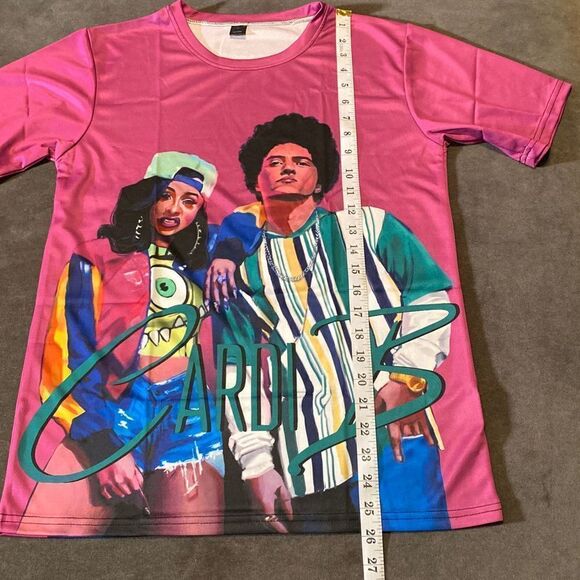 Unisex Women’s Men’s Cardi B & Bruno Mars Short Sleeve T-Shirt Size S NEW - Picture 6 of 6